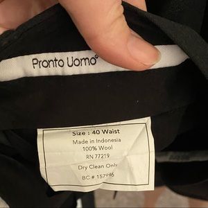 Charcoal grey business suit